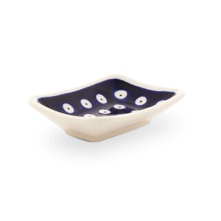Bunzlauer Keramik Sushi- Sojasoßen Teller, Dekor 42
