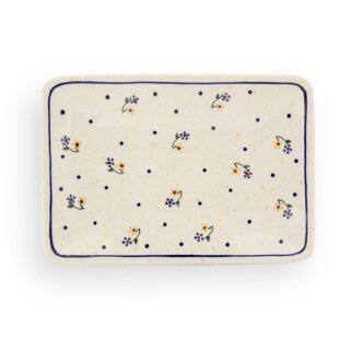 Bunzlauer Keramik Sushi-Teller klein 21,5x14,61x2,8 cm, Dekor 111
