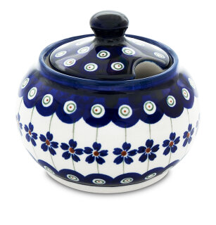 Sugar bowl round Ø=10.7 cm decor 166a