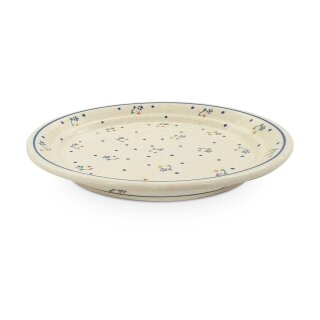 Bunzlauer Keramik flacher Teller (Essteller) Form 2,  Ø 24,8 cm, H=3,0cm, Dekor 111