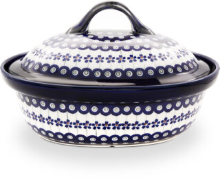 Casserole with lid small 1.2 litres decor 166a