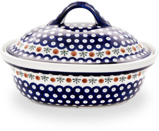 Large roaster with lid 2.2 litres decor 41