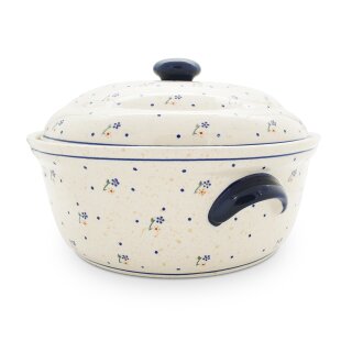 Bread pan with lid round 36.5 x 23.0 cm decor 111