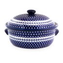 Bread pot with lid round 36.5 x 23.0 cm pattern 166a
