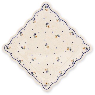 Flat plate (dinner plate) square 23.8x23.8cm h=2.2 cm decor 111