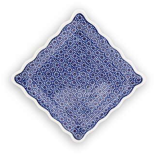 Bunzlauer Keramik flacher Teller (Esstelller) viereckig, 23.8x23.8cm, H=2,2 cm, Dekor 120