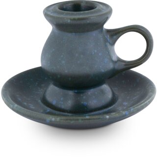 Bunzlauer Keramik vintage Kerzenständer Ø11,5 cm, H=7,8 cm, Dekor ZIELON