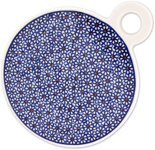 Round Breakfast Cutting Board with Handle – Ø19.0x24.0 cm, Pattern 120