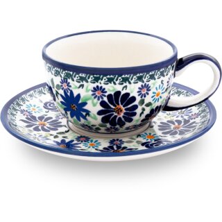 210 ml cup with a saucer, Ø 9,8/16,00 cm, H 6,0/1,8 cm, pattern DU126