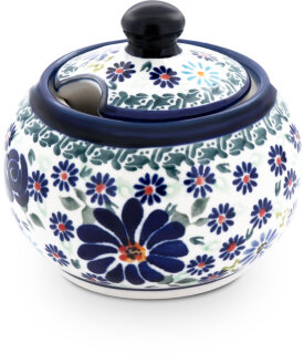 Sugar bowl round Ø=10.7 cm decor DU126