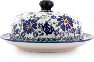 Butter Tub Polish Pottery DU126 Pattern from Zaklady, 2 deals Cups Capacity