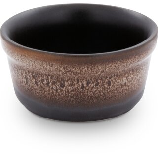 Polish pottery ragout fin bowl Ø=9.0 cm h=4.4 cm decor zaciek