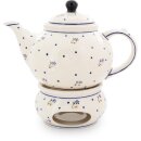 Tea pot set with warmer 1.25 litres premium decor 111