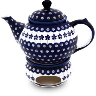 1,25 Liter Teekanne mit Stövchen Dekor 166a