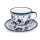 Cup with saucer (milk coffee cup), 0.5 liter decor DU126