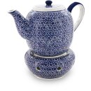 Teapot with bulbous warmer 1.5 litres decor 120