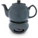 Teapot 1 litres + warmer w=23.0cm h=14.3cm zielon decor