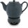 1,5 Liter Teekanne mit Stövchen Dekor Zielon (grün-granit)