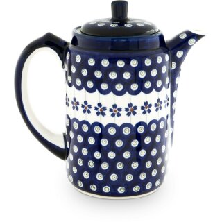 Bunzlauer Keramik Kaffeekanne 1.25L mit Stövchen, Dekor 166a