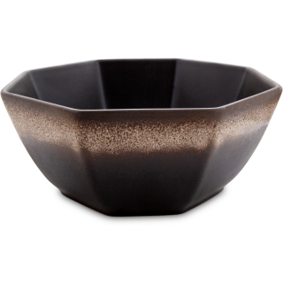 1.6-liter octagonal bowl [Shape 5], Ø23.0 cm, H=9.4 cm, Decor ZACIEK brown