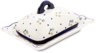 Butter dish for 125g butter with wavy plate, decor 111