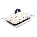 Butter dish for 125g butter with wavy plate, decor 111