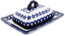 Butter dish for 125g butter with wavy plate, decor 166a