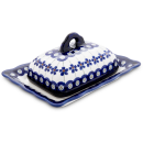 Butter dish for 125g butter with wavy plate, decor 166a