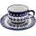 210 ml cup with saucer, diameters 9.00/16.00 cm, heights 6.6/1.8 cm, in Decor 166a
