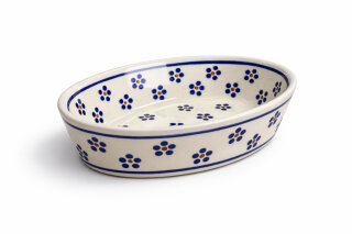 Schale oval 15,6 cm – kleine Servierschüssel für Oliven, Antipasti & Dips – 4 cm Rand – Dekor 225