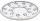 Untertasse Ø 16,0 cm, H 1,80 cm, Dekor 1 – Stellfläche Ø 6,20 cm