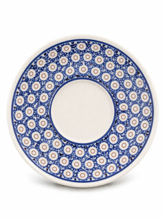 Bunzlauer Keramik Untertasse Ø=19,50 cm, H=2,5cm, Dekor 4 - Stellfläche: 6,5 cm
